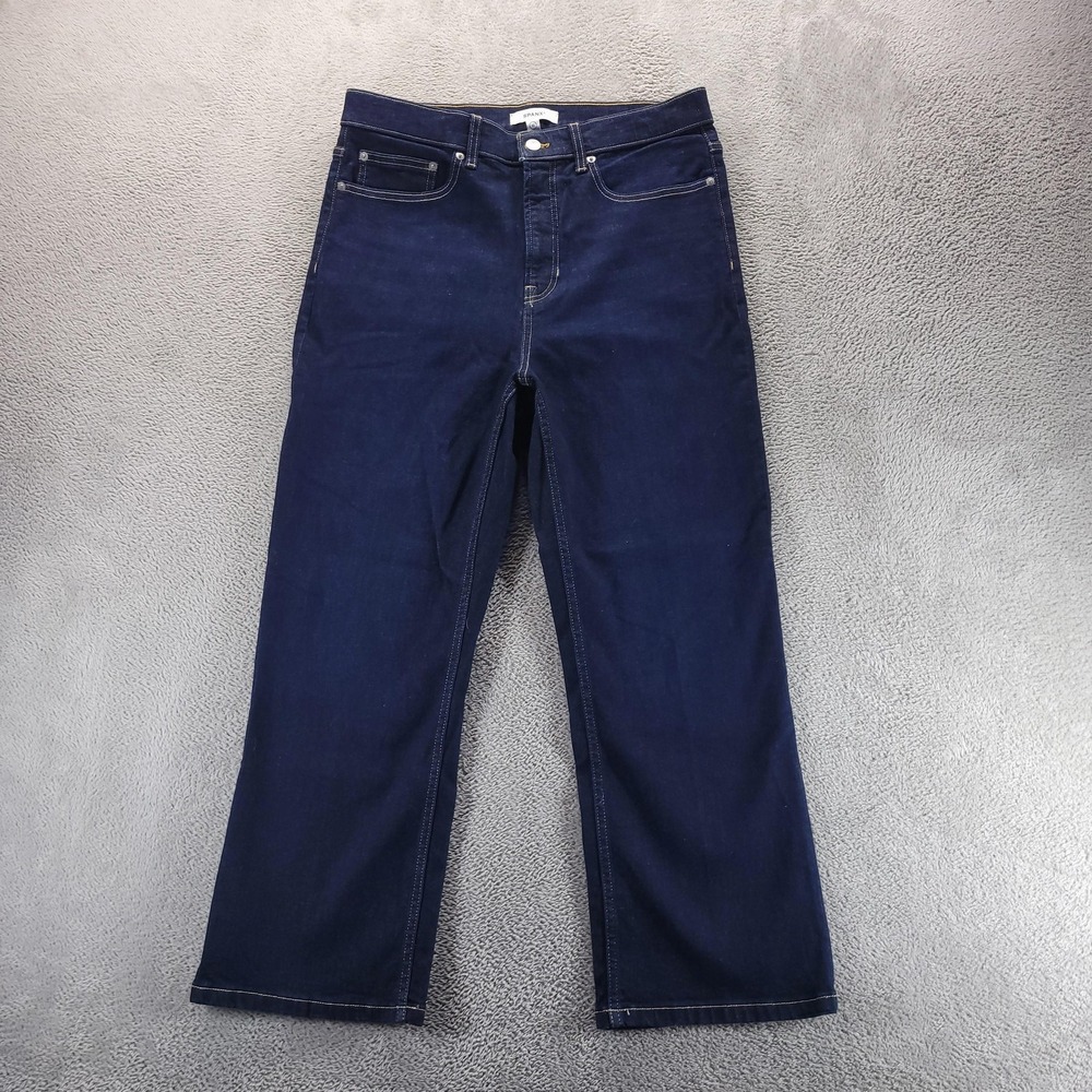 Spanx Jeans Womens 16 Blue Kick Flare Cropped High Rise SPANXsculpt 21379R Denim
